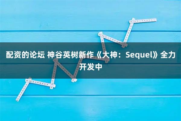 配资的论坛 神谷英树新作《大神：Sequel》全力开发中